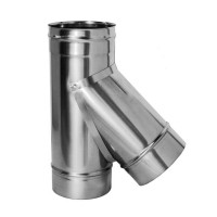 Тройник 45° без изол (НЕРЖ-321/0,8) d-150 (Дымок-Lux)