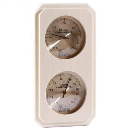 Термогигрометр вертикальный 221-THVA, осина (Sawo)