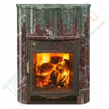 Портал для печи (Мини или Оптима) серии 'Ламель' - Змеевик + Россо Леванте (Feringer)