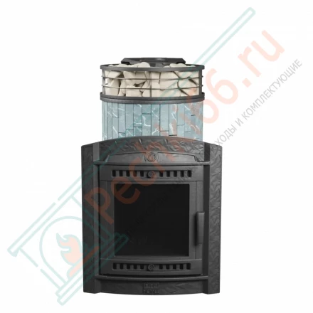 Банная печь Атмосфера L, талькохлорит ламель+сетка с тоннелем NEW (ProMetall)