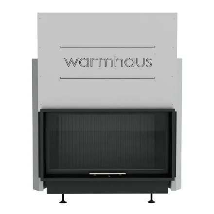 Каминная топка прямая FLAT 100/57h, 3D панели черные (Warmhaus) 10 кВт