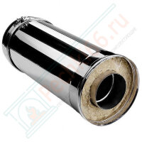 Сэндвич труба V50R с изол L=500 (AISI-321/0,5-ОЦИНК-RAL/0,5) d-200/300 (Вулкан)