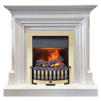 Электрический Каминокомплект Bradford - Белый с очагом Danville Brass FB2