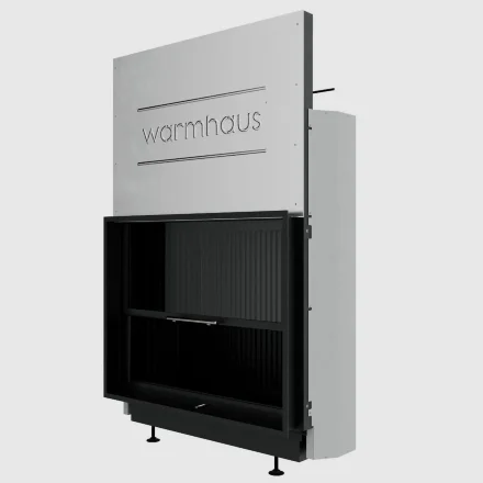 Каминная топка прямая FLAT 120/80h, 3D панели черные (Warmhaus) 14 кВт