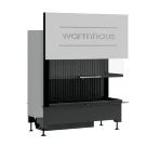 Каминная топка угловая KANT R 100/57h, 3D панели черные (Warmhaus) 10 кВт