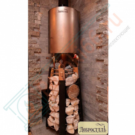 Банная печь Августа СТОУН стронг с панорамным стеклом (Добросталь)
