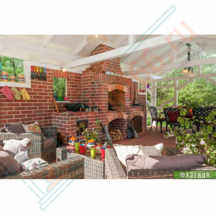 Плитка прямая Шамот Хаос (0.84 м2 в коробке) (Терракот)