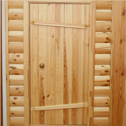 Входная дверь для бани 1800x800x40 сосна (Россия)