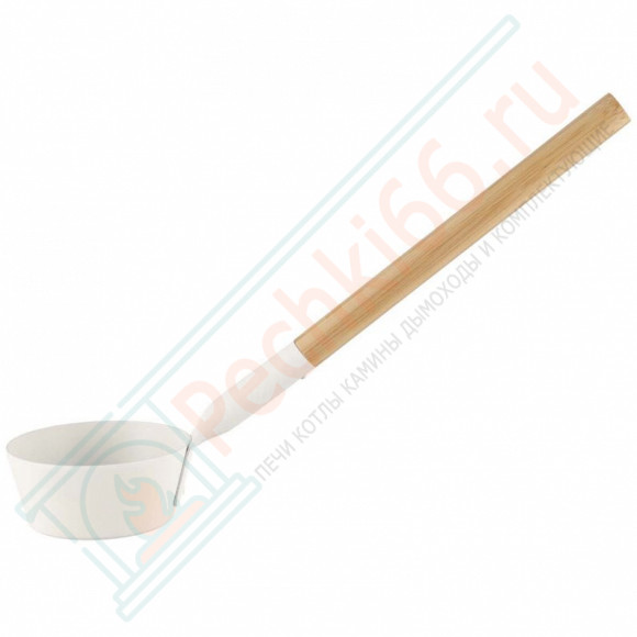 Черпак алюминиевый с бамбуковой ручкой для сауны Rento, белый (Tammer-Tukku)