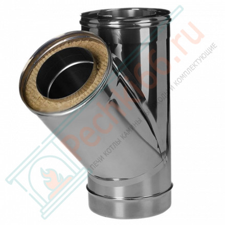 Тройник 45° с изол (НЕРЖ-321/0,8-НЕРЖ-439/0,5) d-180/260 (Дымок-Lux)