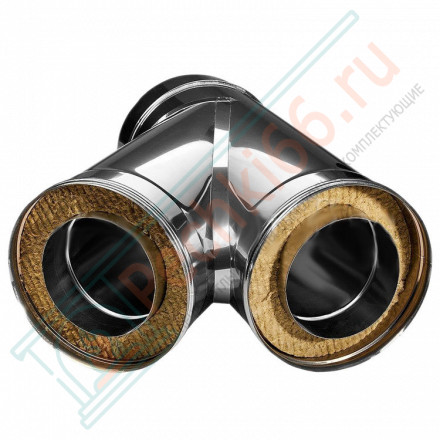 Тройник 45° с изол (НЕРЖ-321/0,8-НЕРЖ-439/0,5) d-180/260 (Дымок-Lux)