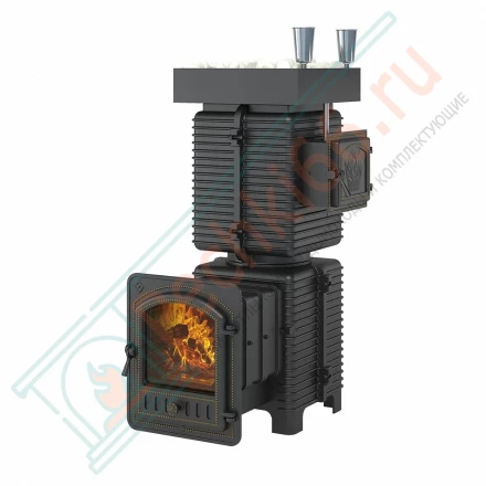 Печь для бани "Легкий пар Профи" закрытая каменка из нерж. стали, под обкладку (Everest)