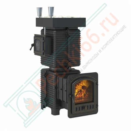 Печь для бани "Легкий пар Профи" закрытая каменка из нерж. стали, под обкладку (Everest)