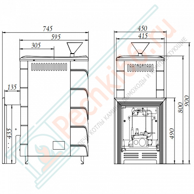 Печь для бани Таймыр 2017 Inox БСЭ ЗК антрацит (T.M.F) до 18 м3