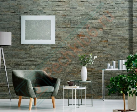 Плитка Кварцит зеленый 600 x 150 x 15-20 мм (0.63 м2 / 7 шт)