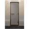Дверь для хамама в бронзовом профиле, сатин 210x80 (DoorWood)
