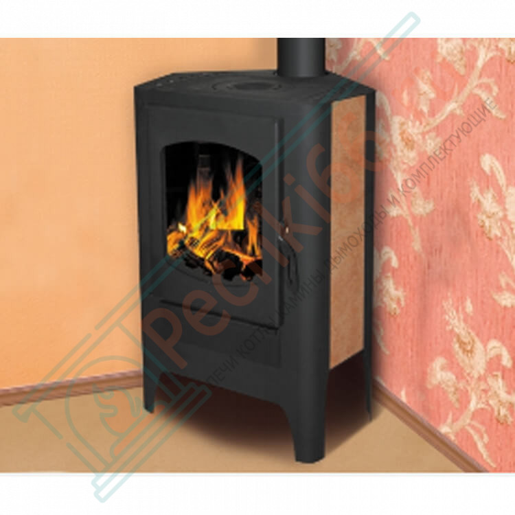 Печь-камин Бавария Эко, угловая с плитой (ЭкоКамин) до 150 м3