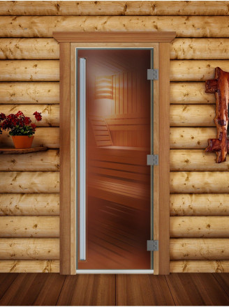 Дверь для бани и сауны Престиж бронза, 2100х800 по коробке (DoorWood)