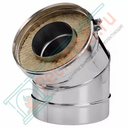 Отвод 30° V50R с изол (AISI-321/0,5-ОЦИНК-RAL/0,5) d-160/260 (Вулкан)