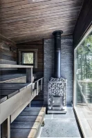 Плитка Сланец чёрный 600 x 150 x 15-20 мм (0.63 м2 / 7 шт)