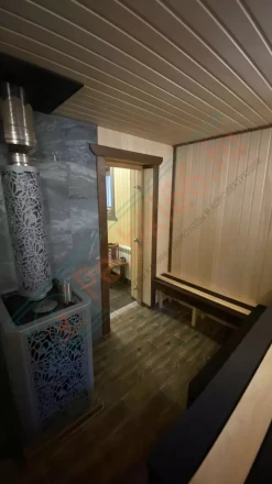 Печь для бани ИзиСтим Ялта 15 хохлома под ключ (монтаж 07.2024)