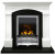 Каминокомплект Langford - Белый с черным с электрическим очагом Flagstaff