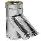 Сэндвич тройник 45° (НЕРЖ-430/0,8-НЕРЖ-430/0,5) d-115/200 (Ferrum HF)