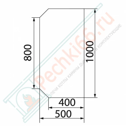Притопочный лист VPL062-INBA, 500Х1000мм, зеркальный (Вулкан)