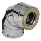 Сэндвич колено 90° (НЕРЖ-430/0,5-НЕРЖ-430/0,5) d-120/200 (Ferrum GS)