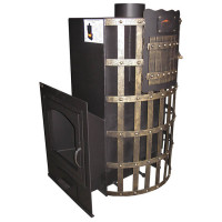 Печь для бани № 01Р бочка прямая (Тройка) до 30 м3