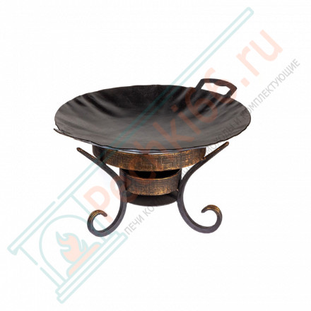 Подставка под садж/казан кованная с угольницей "Шёлковый путь"