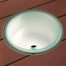 Шайка Cariitti IB 320 LED, с водосливным отверстием и подсветкой Шайка Cariitti IB 320 LED, с водосливным отверстием и подсветкой