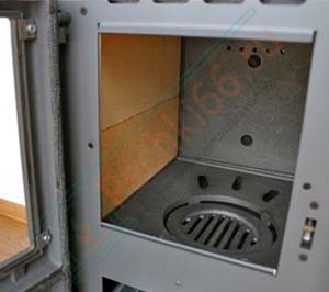 Печь-камин Lederata Plus белая (Tim Sistem) до 180 м3