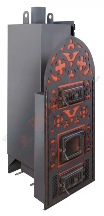 Печь для бани Готика 20 с подогревом предбанника (Тройка) до 24 м3