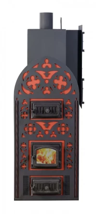 Печь для бани Готика 20 с подогревом предбанника (Тройка) до 24 м3