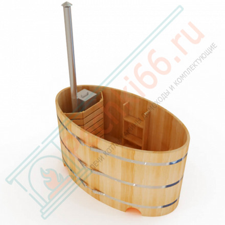 Японская баня Фурако овальная с внутренней печкой 120х160х120 (НКЗ)