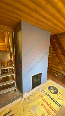Печь для бани ИзиСтим Ялта 15 хохлома под ключ (монтаж 06.2023)