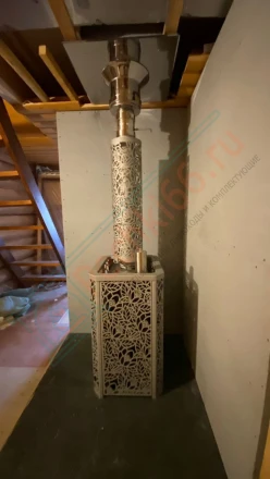 Печь для бани ИзиСтим Ялта 15 хохлома под ключ (монтаж 06.2023)