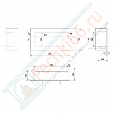 Биокамин DELTA/P/900 (Kratki)