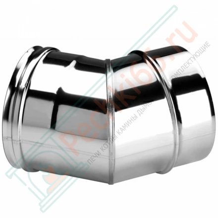 Отвод одностенный 45° (AISI-321/0,5мм) d-300 (Вулкан)