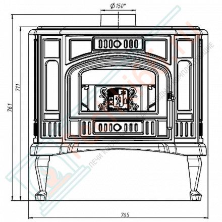 Чугунная печь Сибирь-10 (НМК)