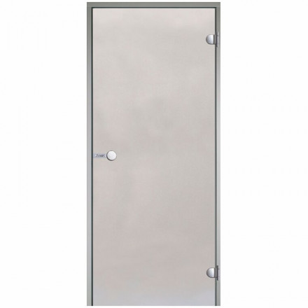 Дверь стеклянная для хамама, сатин, коробка алюминий 1900х700 (Harvia) DA71905