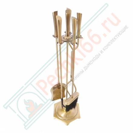 Набор каминный D51194АВ (4 предмета, 79см, античная латунь), на подставке