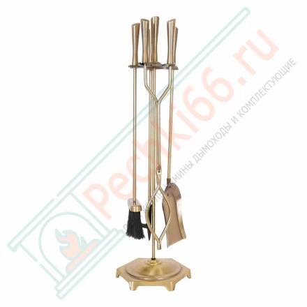 Набор каминный D51194АВ (4 предмета, 79см, античная латунь), на подставке