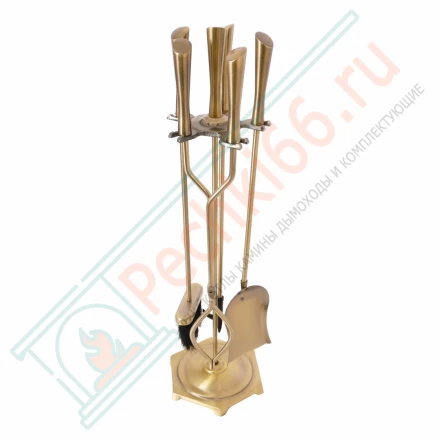 Набор каминный D51194АВ (4 предмета, 79см, античная латунь), на подставке