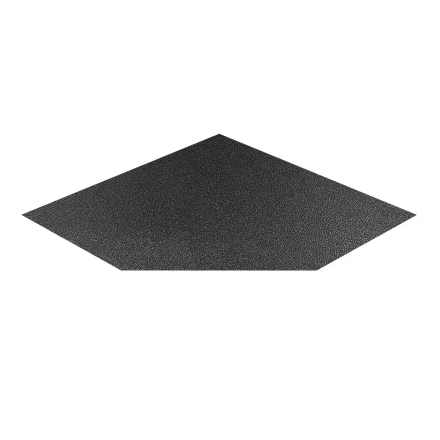 Лист напольный угловой 1100*1100*1,5 антрацит (Везувий)