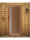 Дверь для бани и сауны Престиж бронза матовая, 170х70 см по коробке (DoorWood) Дверь для бани и сауны Престиж бронза матовая, 170х70 см по коробке (DoorWood)