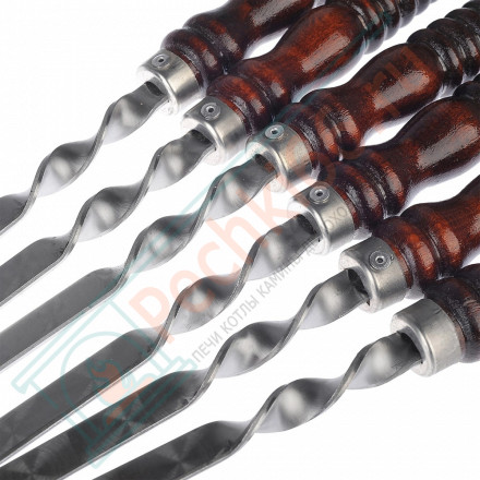 Набор шампуров для люля кебаб L=45 см, с деревянной ручкой, 10 шт