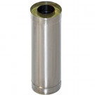 Сэндвич труба для дымохода L=1.0 м (НЕРЖ-439/1,0-ОЦИНК/0,5) d-160/220 (УМК)