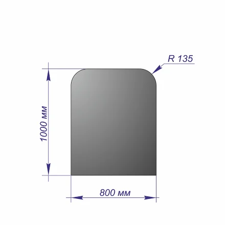 Лист напольный 1000*800*1,5 R135 антрацит (Везувий)